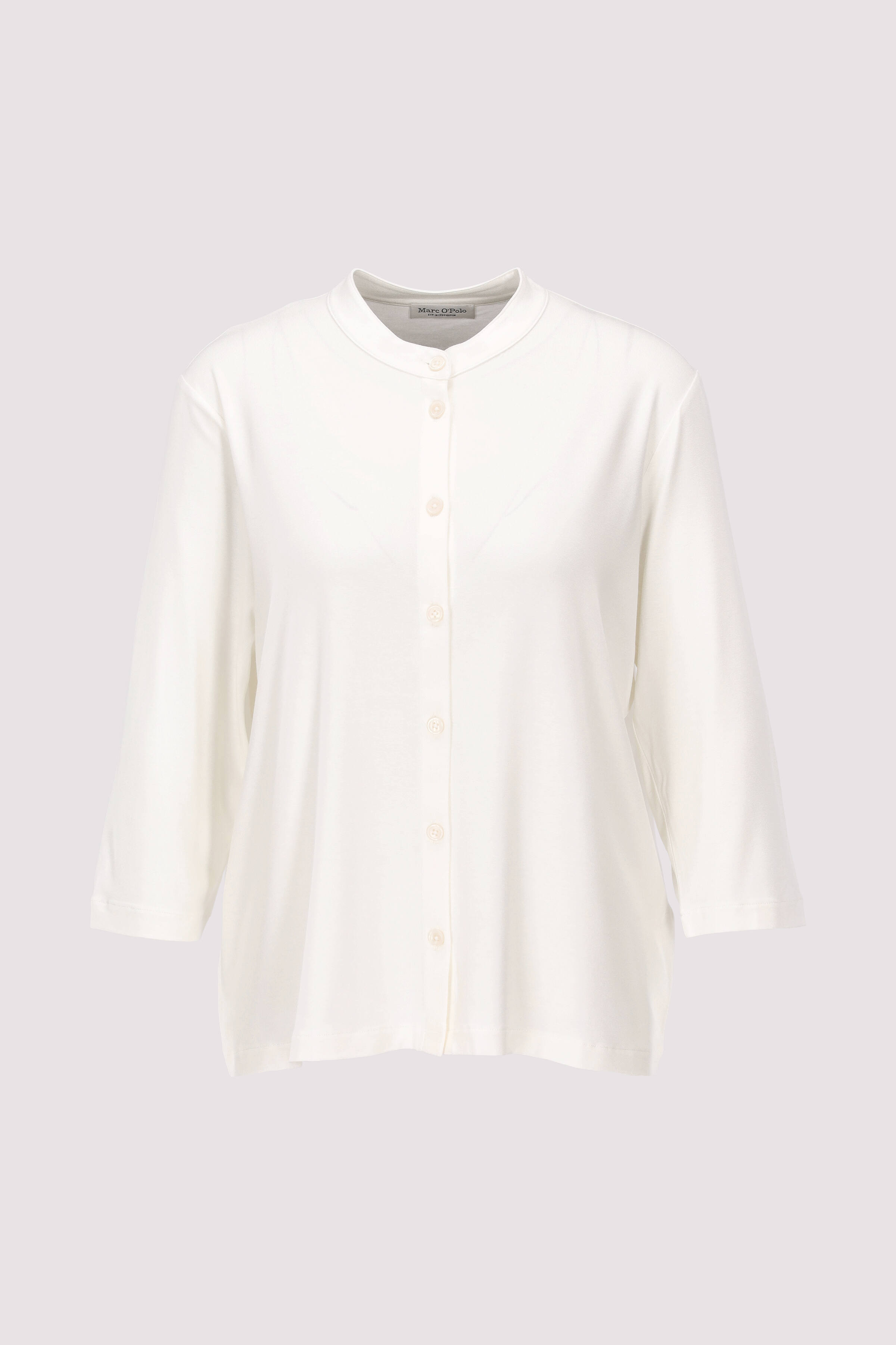 Jersey blouse, stand up collar